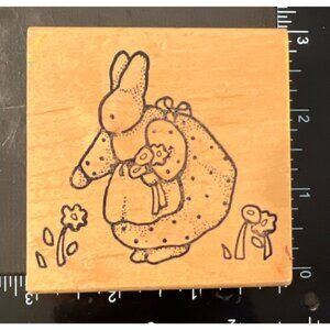 Vintage 1988 Daisy Kingdom R30 Bunny Rubber Stamp